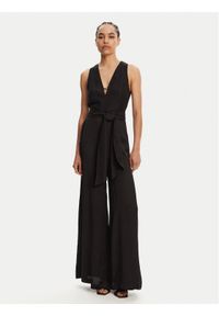 TwinSet - TWINSET Kombinezon 251TT2272 Czarny Regular Fit. Kolor: czarny. Materiał: wiskoza