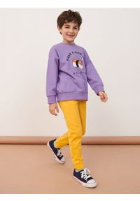 Sinsay - Spodnie dresowe jogger - żółty. Kolor: żółty. Materiał: dresówka