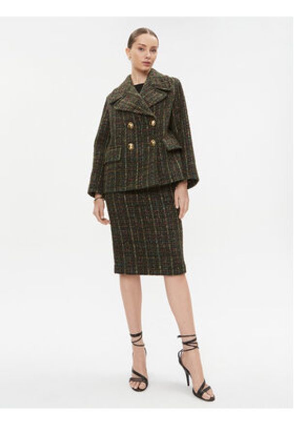 Luisa Spagnoli Płaszcz przejściowy Scellino 540182 Khaki Regular Fit. Kolor: brązowy. Materiał: syntetyk