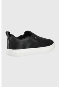 Calvin Klein Jeans tenisówki męskie kolor czarny. Nosek buta: okrągły. Kolor: czarny. Materiał: guma #3