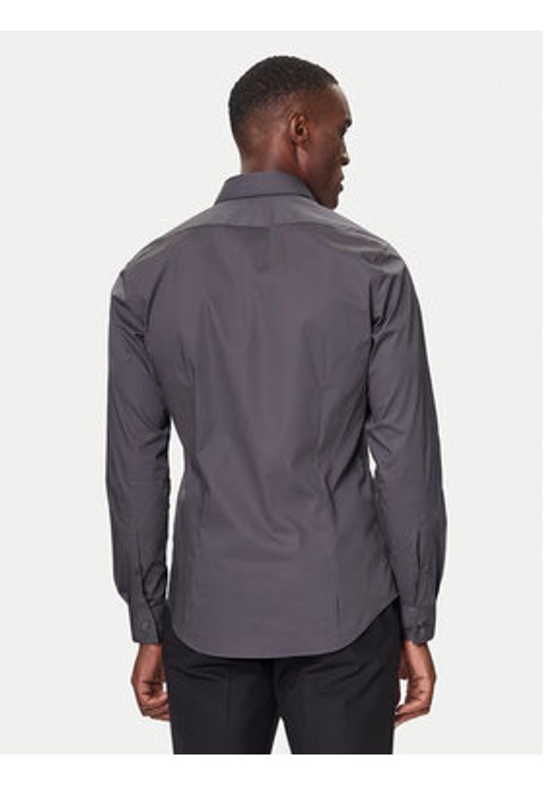 Calvin Klein Koszula LV019EU037 Szary Slim Fit. Kolor: szary. Materiał: bawełna
