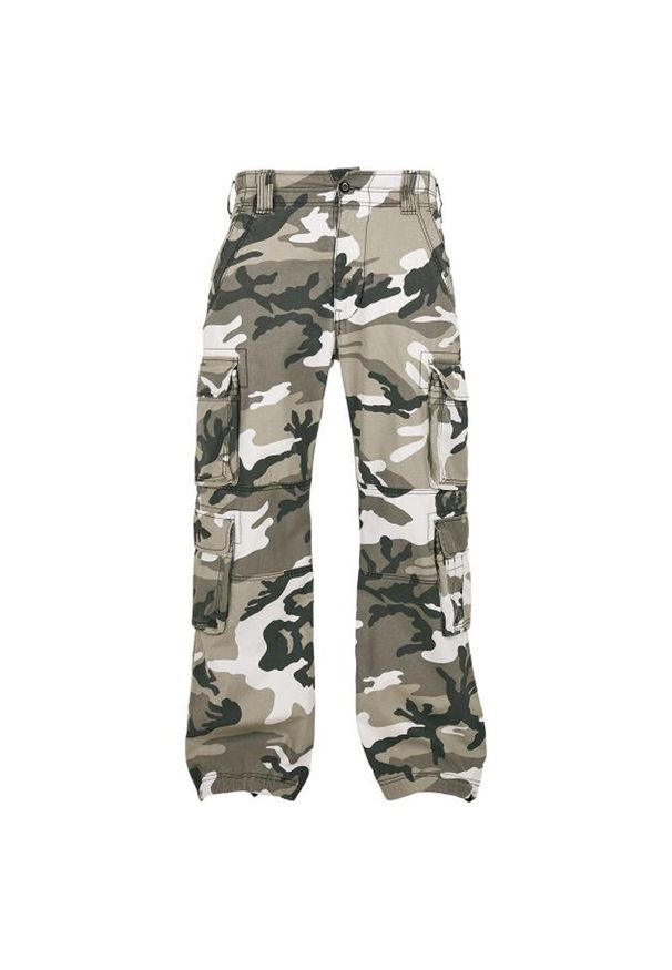 BUILD YOUR BRAND - Spodnie Męskie Camo Pure Vintage. Kolor: zielony