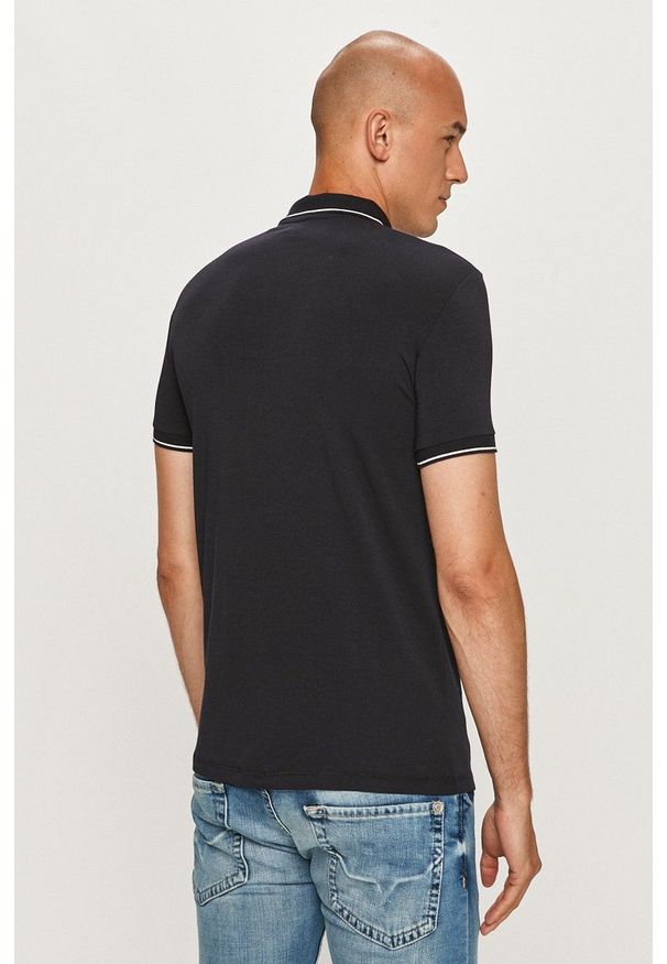Armani Exchange - Polo. Okazja: na co dzień. Typ kołnierza: polo. Kolor: niebieski. Długość: krótkie. Wzór: nadruk. Styl: casual