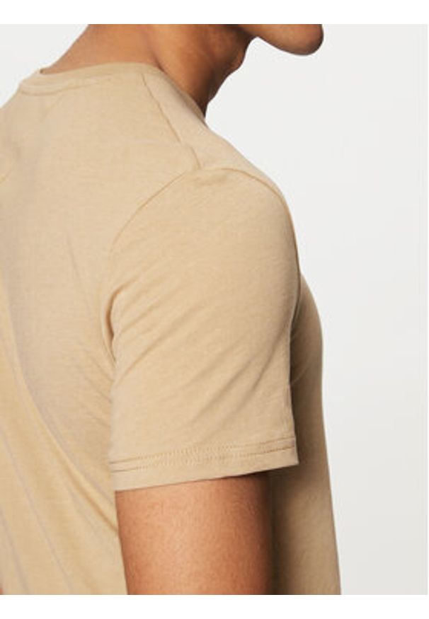 Tommy Jeans T-Shirt Jaspe DM0DM20363 Beżowy Slim Fit. Kolor: beżowy. Materiał: bawełna