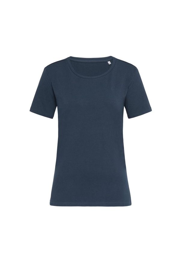 Stedman - Koszulka Damska Claire Crew Neck Relaxed Fit T-shirt. Kolor: niebieski. Sport: turystyka piesza