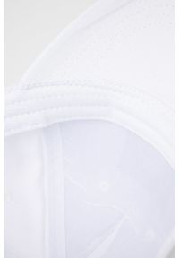 Kappa czapka bawełniana kolor biały z nadrukiem. Kolor: biały. Materiał: bawełna. Wzór: nadruk