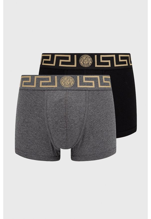 VERSACE - Versace Bokserki (2-pack) męskie kolor czarny. Kolor: czarny