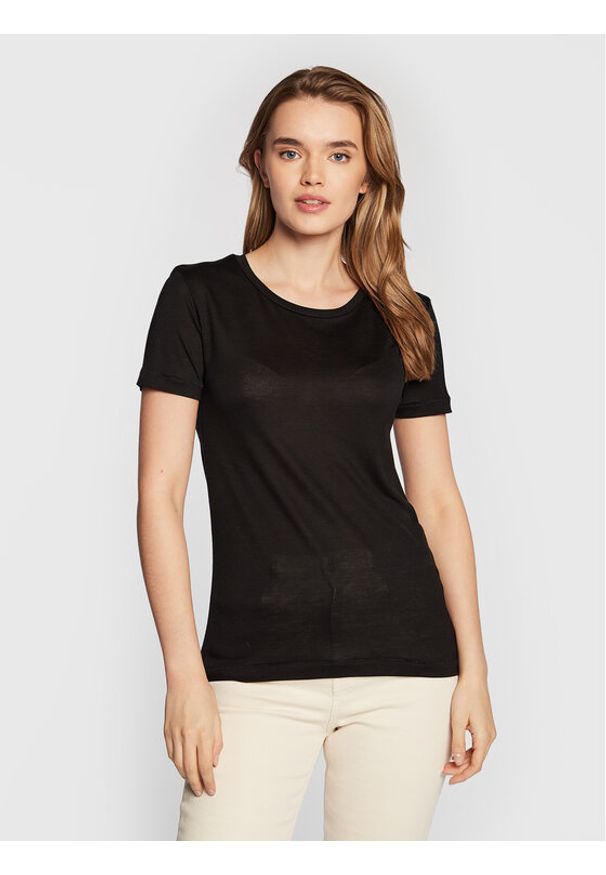 Bruuns Bazaar T-Shirt Katka BBW1072 Czarny Regular Fit. Kolor: czarny. Materiał: lyocell
