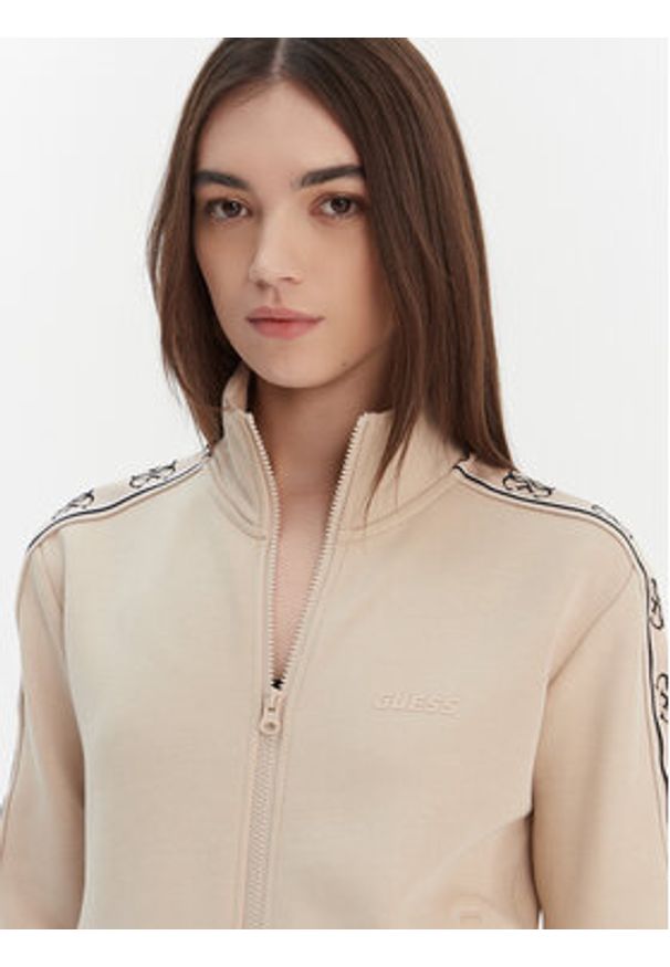 Guess Bluza V2YQ16 KB3P2 Beżowy Regular Fit. Kolor: beżowy. Materiał: syntetyk, bawełna