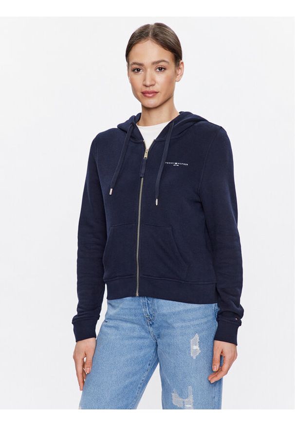 TOMMY HILFIGER - Tommy Hilfiger Bluza 1985 WW0WW39189 Granatowy Regular Fit. Kolor: niebieski. Materiał: bawełna, syntetyk