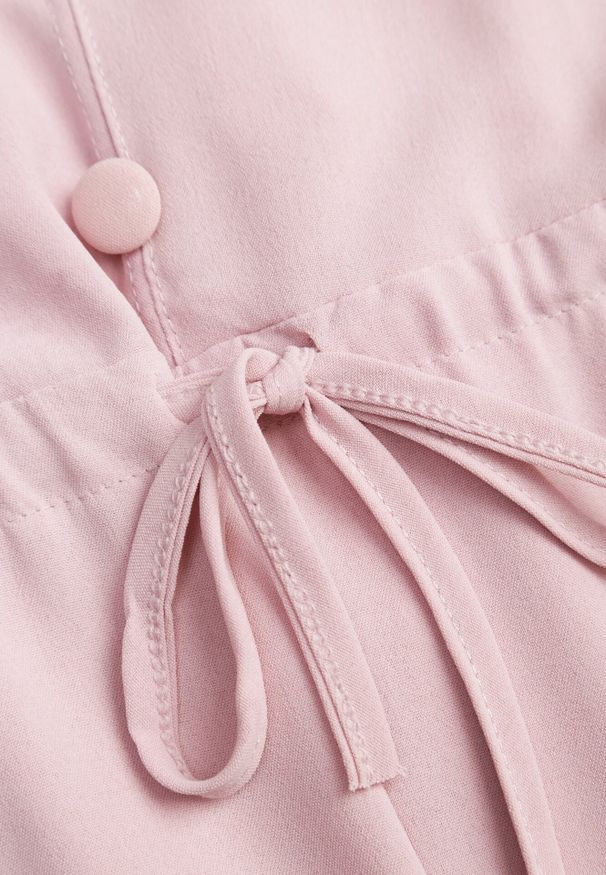 Born2be - Różowy Bawełniany Kombinezon na Regulowanych Ramiączkach ze Ściągaczem w Talii Beamla. Okazja: na co dzień. Kolor: różowy. Materiał: bawełna. Długość rękawa: na ramiączkach. Długość: długie. Styl: casual, klasyczny, elegancki