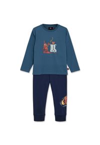 LEGO Ninjago piżama dziecięca z organicznej bawełny Aris 703, niebieska.. Kolor: niebieski. Materiał: bawełna. Długość rękawa: długi rękaw. Wzór: nadruk. Sezon: lato #1