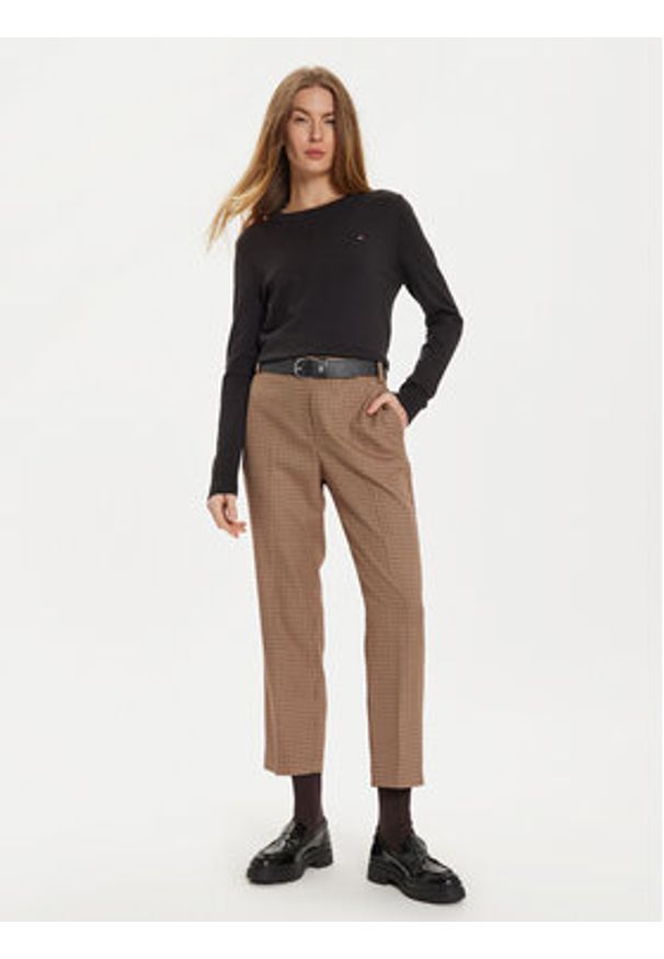 TOMMY HILFIGER - Tommy Hilfiger Sweter WW0WW44984 Czarny Regular Fit. Kolor: czarny. Materiał: syntetyk, bawełna