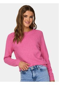 only - ONLY Sweter Rica 15204279 Różowy Regular Fit. Kolor: różowy. Materiał: syntetyk #6