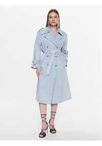 Pinko Trencz Partita 100586 A0MX Niebieski Regular Fit. Kolor: niebieski. Materiał: bawełna #5