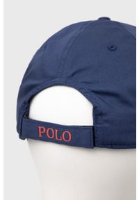 Polo Ralph Lauren czapka 710811344016 kolor granatowy gładka. Kolor: niebieski. Materiał: poliester. Wzór: gładki #4