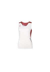 T-shirt damski bez rękawów premium Mizuno JPN. Kolor: czerwony, biały, wielokolorowy. Długość rękawa: bez rękawów. Sport: bieganie