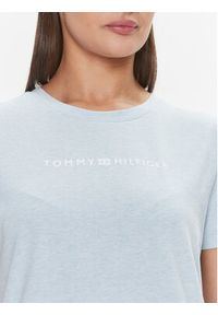 TOMMY HILFIGER - Tommy Hilfiger T-Shirt Frosted WW0WW38813 Błękitny Regular Fit. Kolor: niebieski. Materiał: bawełna