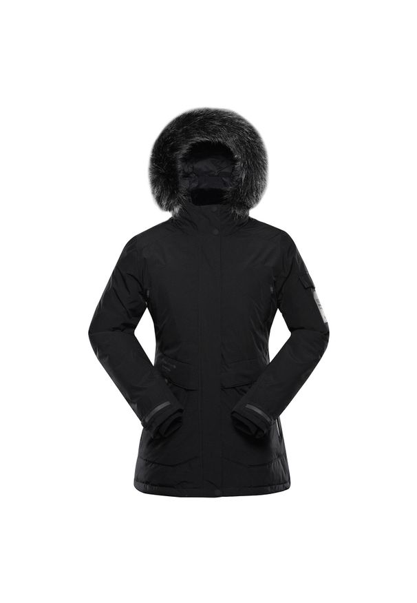 ALPINE PRO - Kurtka damska zimowa wodoodporna Alpine Pro Werda 2. Kolor: czarny. Sezon: zima. Sport: turystyka piesza
