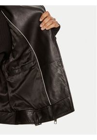 BOSS - Boss Kurtka skórzana Safiyana 50518257 Czarny Oversize. Kolor: czarny. Materiał: skóra #4