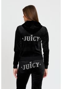 Juicy Couture - JUICY COUTURE Czarna bluza z cyrkoniami Rodeo Robertson. Kolor: czarny