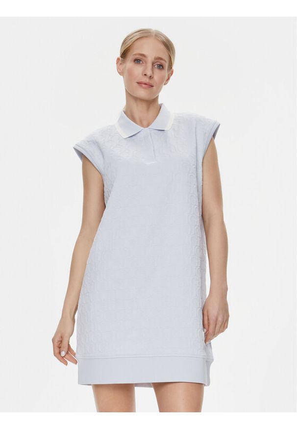 Guess Sukienka codzienna Cheri V4RK00 KBSL0 Błękitny Regular Fit. Okazja: na co dzień. Kolor: niebieski. Materiał: syntetyk. Typ sukienki: proste. Styl: casual