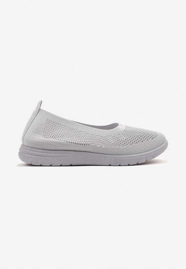 Born2be - Szare Tenisówki z Siateczkową Cholewką Avisela. Okazja: na co dzień, na spacer. Kolor: szary. Materiał: jeans. Szerokość cholewki: normalna. Sezon: wiosna. Styl: casual