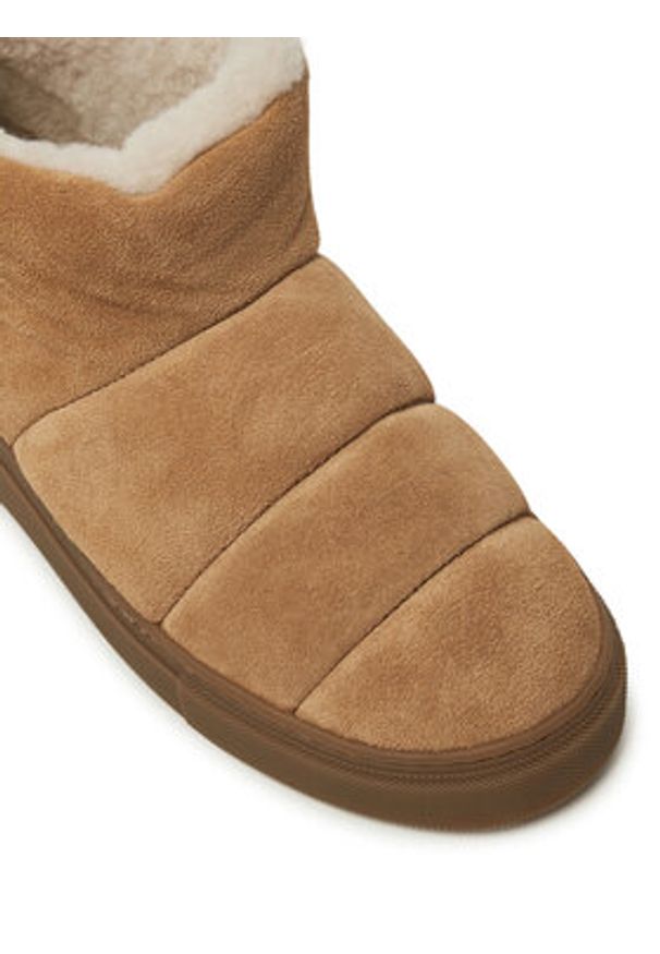 Inuikii Śniegowce Shearling Slipin 75202-010 Beżowy. Kolor: beżowy. Materiał: zamsz, skóra