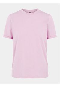 Pieces T-Shirt Ria 17086970 Różowy Regular Fit. Kolor: różowy. Materiał: bawełna #5