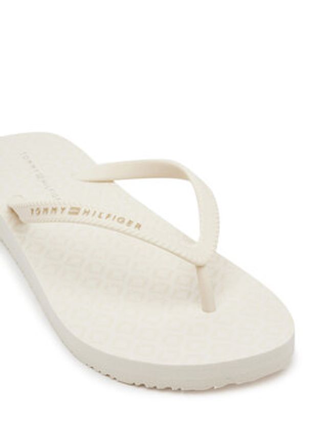 TOMMY HILFIGER - Tommy Hilfiger Japonki Hilfiger Strap Beach Sandal FW0FW08736 Écru. Materiał: materiał