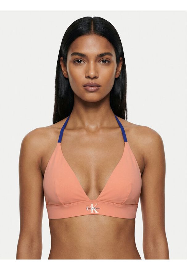 Calvin Klein Swimwear Góra od bikini LV00Q61225 Różowy. Kolor: różowy. Materiał: syntetyk