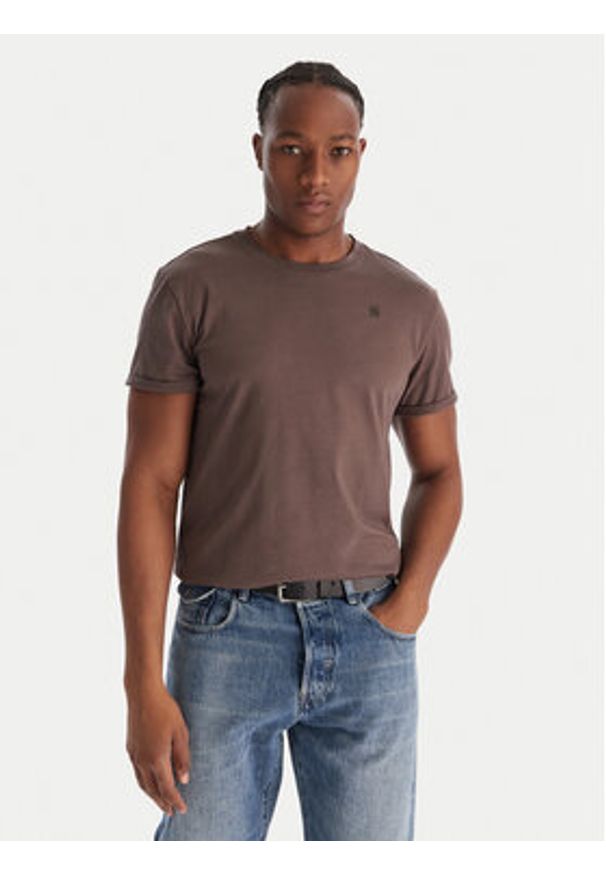 G-Star RAW - G-Star Raw T-Shirt Text Back D25971-2653 Niebieski Relaxed Fit. Kolor: niebieski. Materiał: bawełna