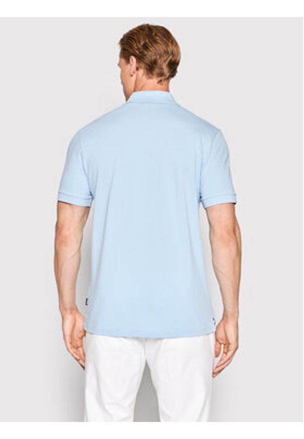 BOSS - Boss Polo Pallas 50468362 Błękitny Regular Fit. Typ kołnierza: polo. Kolor: niebieski. Materiał: bawełna