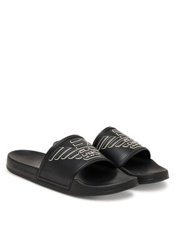Emporio Armani Klapki EX000042 AF22189 MZ680 Czarny. Kolor: czarny. Materiał: syntetyk