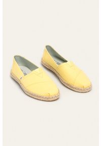 Toms - Espadryle Classic. Nosek buta: okrągły. Kolor: żółty. Materiał: guma #3