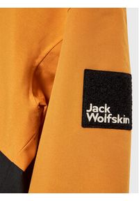 Jack Wolfskin Kurtka przeciwdeszczowa Teen 2L 1609801 Żółty Regular Fit. Kolor: żółty. Materiał: syntetyk