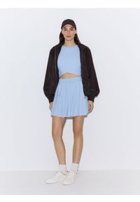 Reserved - Gładkie spódnico-szorty - jasnoniebieski. Kolor: niebieski. Materiał: tkanina. Wzór: gładki #1