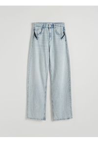 Reserved - Jeansy z wycięciami - niebieski. Kolor: niebieski #1