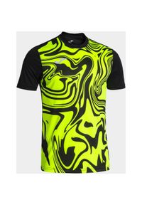 Koszulka Mężczyzna Joma Lion II czarny. Kolor: wielokolorowy, żółty, czarny. Sport: piłka nożna #1