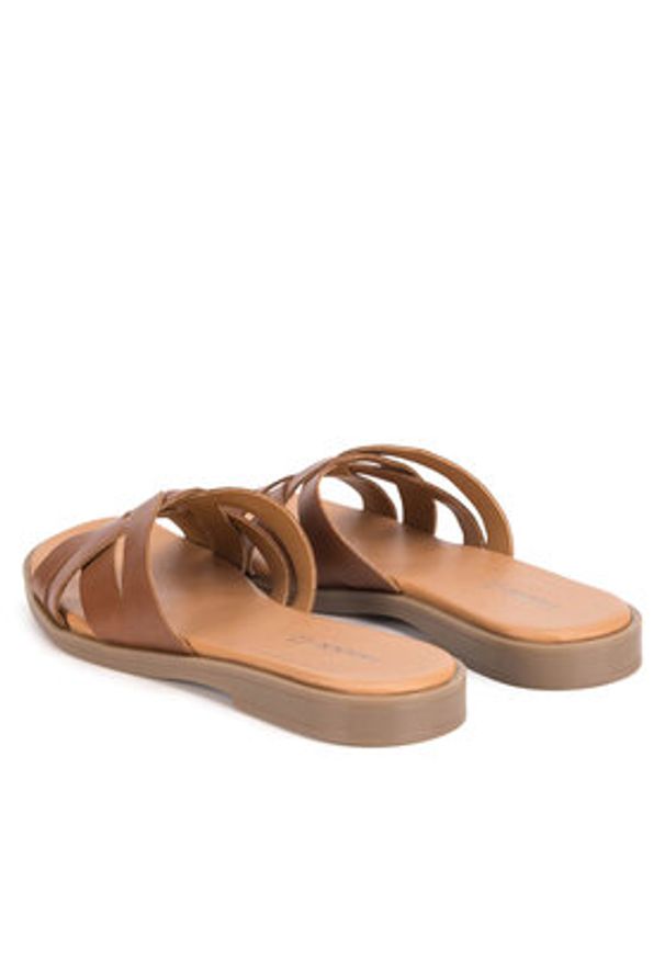 Lasocki Klapki EST-HELENA-01 Brązowy. Kolor: brązowy. Materiał: skóra