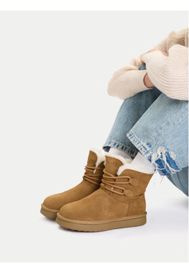 Lasocki Śniegowce CEO-HDR241212-2 Brązowy. Kolor: brązowy. Materiał: skóra, zamsz