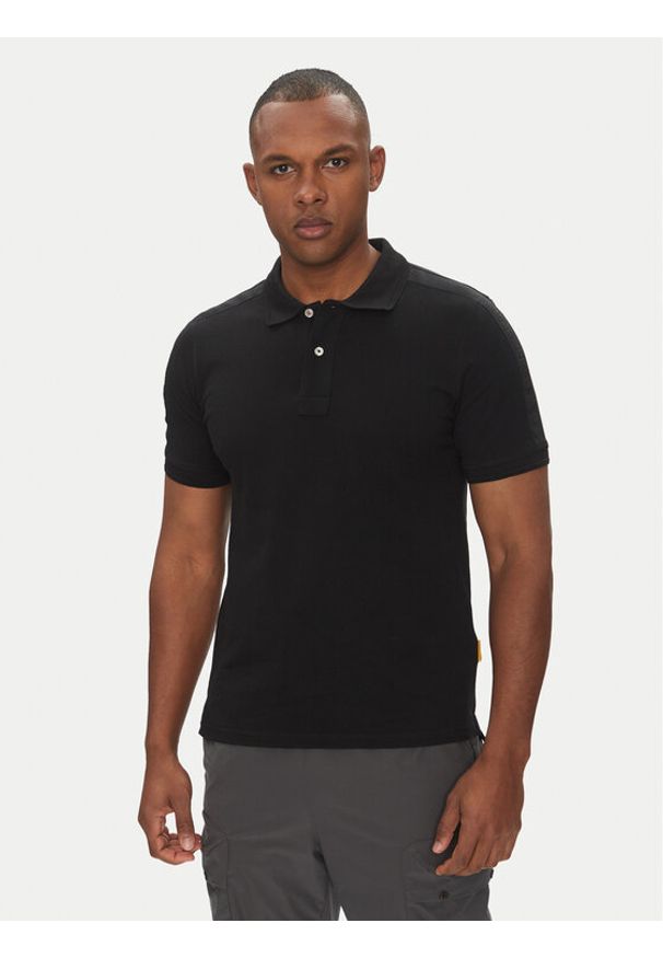 Parajumpers Polo Space 25SMPMPOXF06 Czarny Regular Fit. Typ kołnierza: polo. Kolor: czarny. Materiał: bawełna