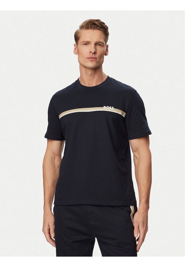 BOSS T-Shirt Authentic 50561470 Granatowy Regular Fit. Kolor: niebieski. Materiał: bawełna