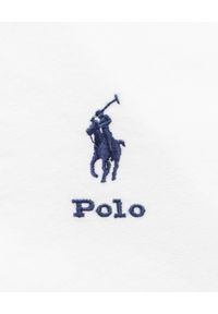 Ralph Lauren - RALPH LAUREN - Biała koszula Oxford z niebieskim logo Regular Fit. Typ kołnierza: polo, kołnierzyk klasyczny. Kolor: biały. Materiał: bawełna. Długość rękawa: długi rękaw. Długość: długie. Wzór: napisy, haft. Styl: klasyczny