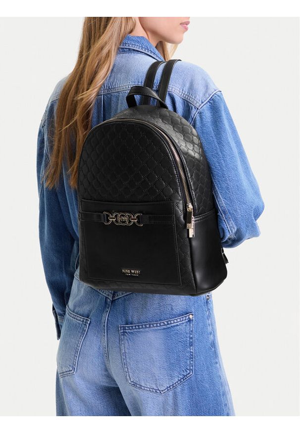 Nine West Plecak CEO-LUNA-I-B24445 Czarny. Kolor: czarny. Materiał: materiał