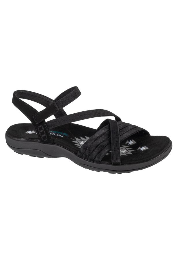 skechers - Sandały damskie, Reggae Slim - Summer Heat Sandals. Kolor: czarny. Sezon: lato