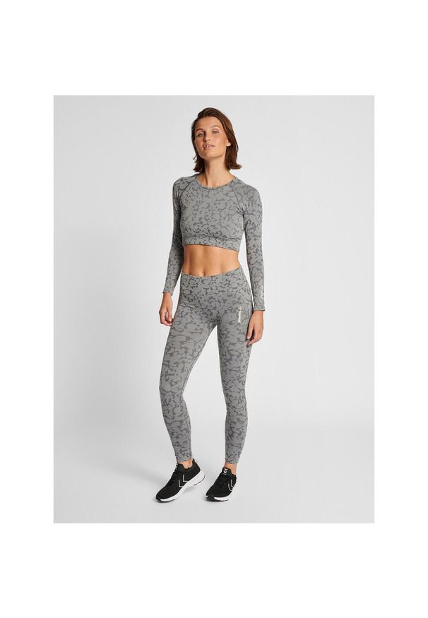 Legging damski bezszwowy midriff Hummel Mt Pi Mid. Kolor: wielokolorowy, szary, brązowy. Sport: joga i pilates