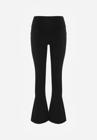 Born2be - Czarne Legginsy o Fasonie Dzwonów z Wysokim Stanem Jaenlenne. Okazja: do pracy, na co dzień, na spotkanie biznesowe. Stan: podwyższony. Kolor: czarny. Styl: elegancki, biznesowy, casual #8