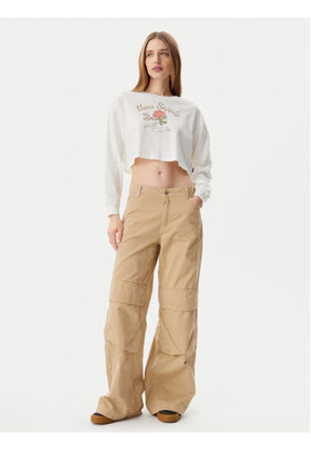 Vans Bluzka Supply Boutique VN000MDC Écru Relaxed Fit. Materiał: bawełna