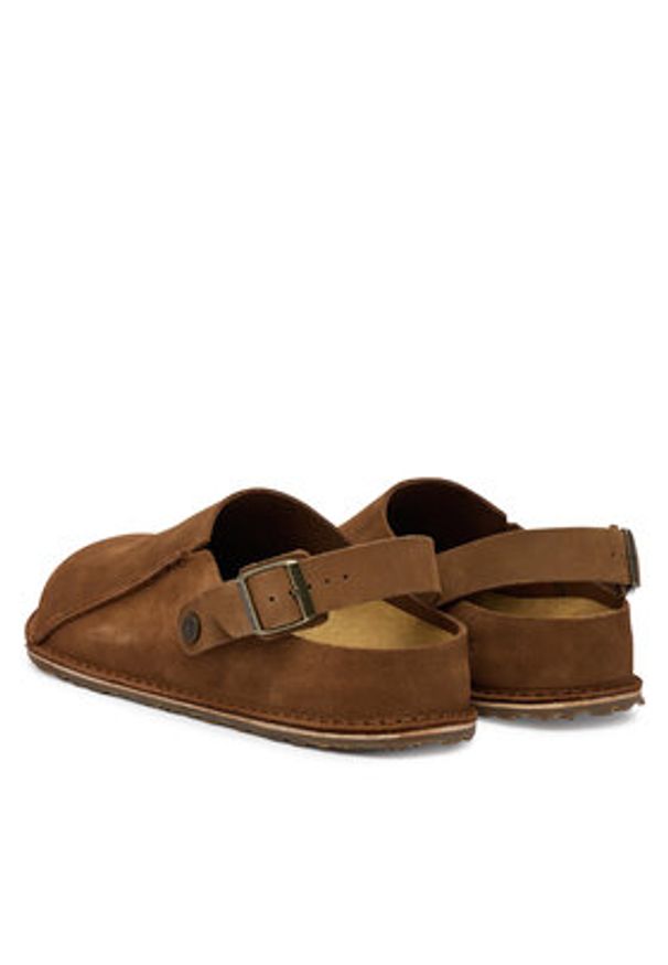 Birkenstock Sandały Lutry Premium 1030187 Brązowy. Kolor: brązowy. Materiał: skóra, zamsz
